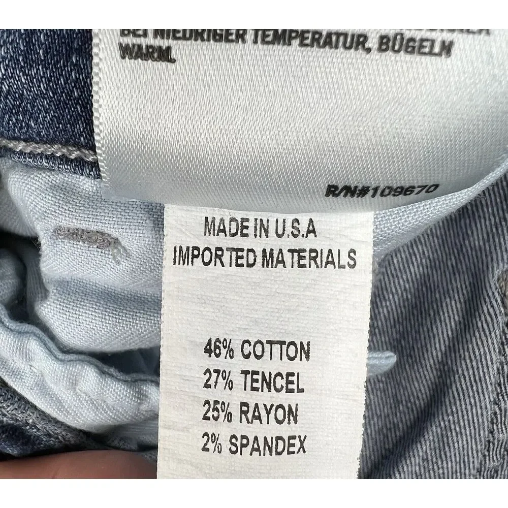 AGOLDE Jeans Womens 27 Blue Medium‎ Wash Sophie Skinny Stretch Distressed Denim